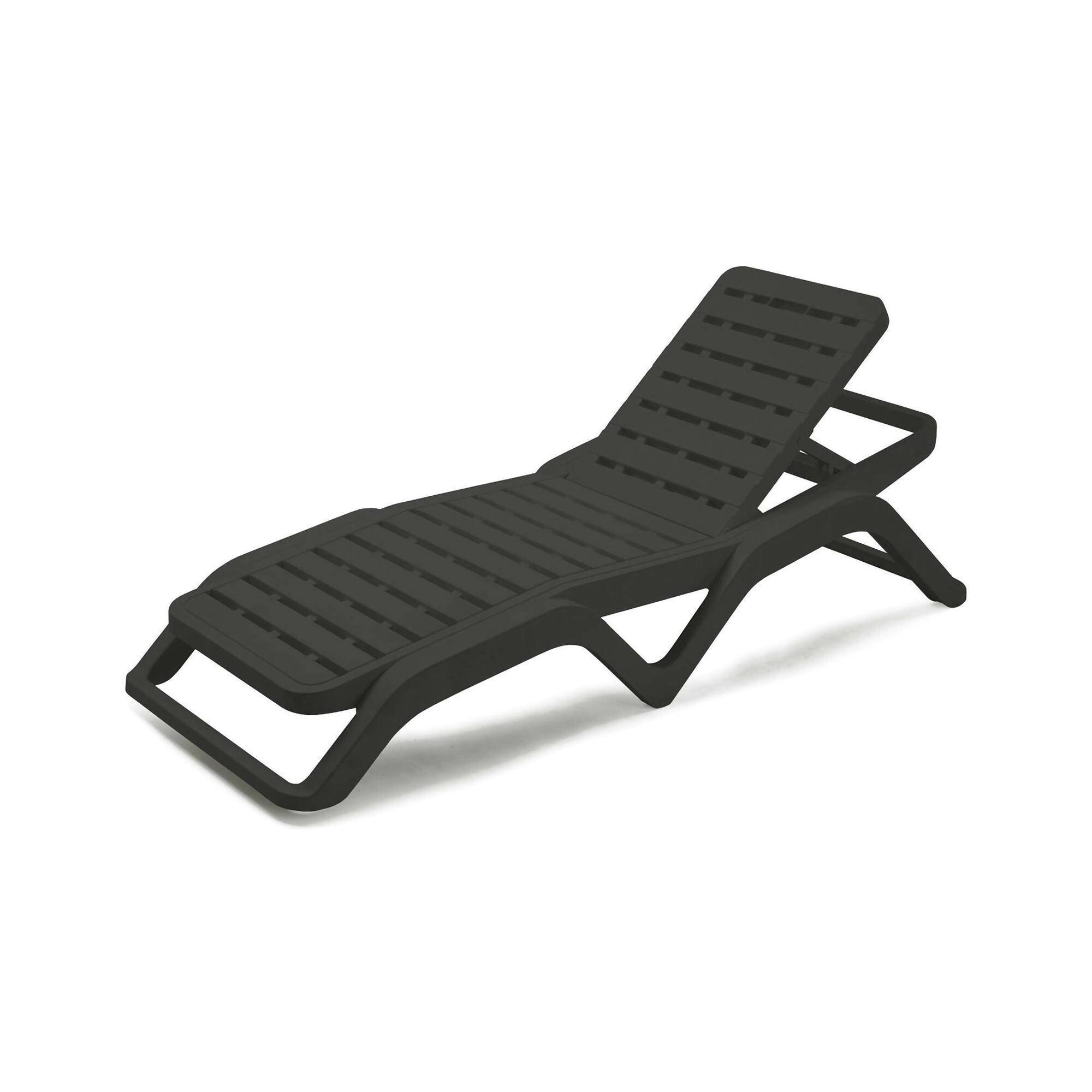 Dmora - Bains de soleil Dcoppol, Chaise longue de jardin réglable, Chaise longue d'extérieur, 100% Made in Italy, 192x72h100 cm, Anthracite - Dmora - Imagen 1