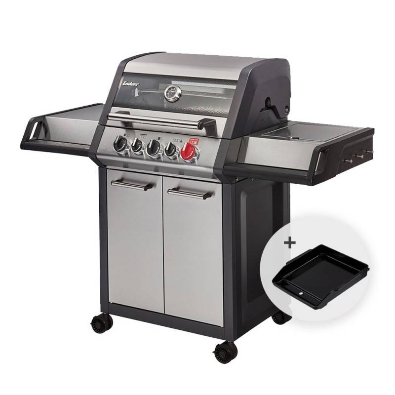 Barbecue Monroe Pro 3 SIK Turbo - ENDERS - 3 brûleurs dont 1 Turbo Zone - 1 brûleur arrière infrarouge + plaque plancha offerte - Imagen 1