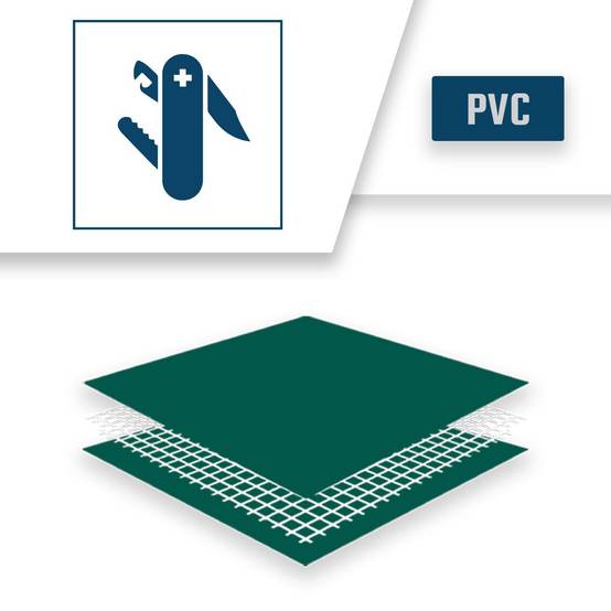 Bâche PVC 2x3 m Verte - Garantie 10 ans - XP640MU - Bâche de protection étanche - Résistance Anti-UV - Made in France TECPLAST - Imagen 4