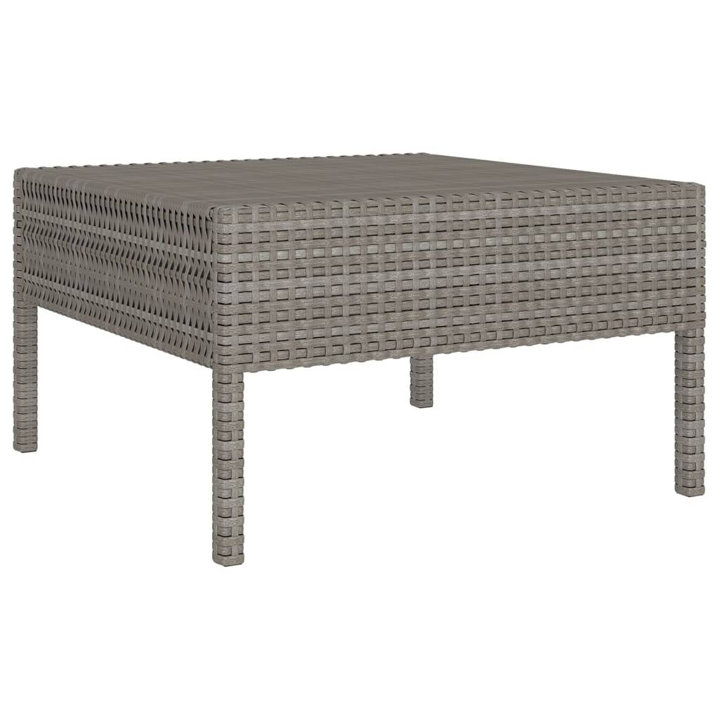 Helloshop26 - Salon de jardin meuble d'extérieur ensemble de mobilier 10 pièces avec coussins résine tressée gris - Imagen 3