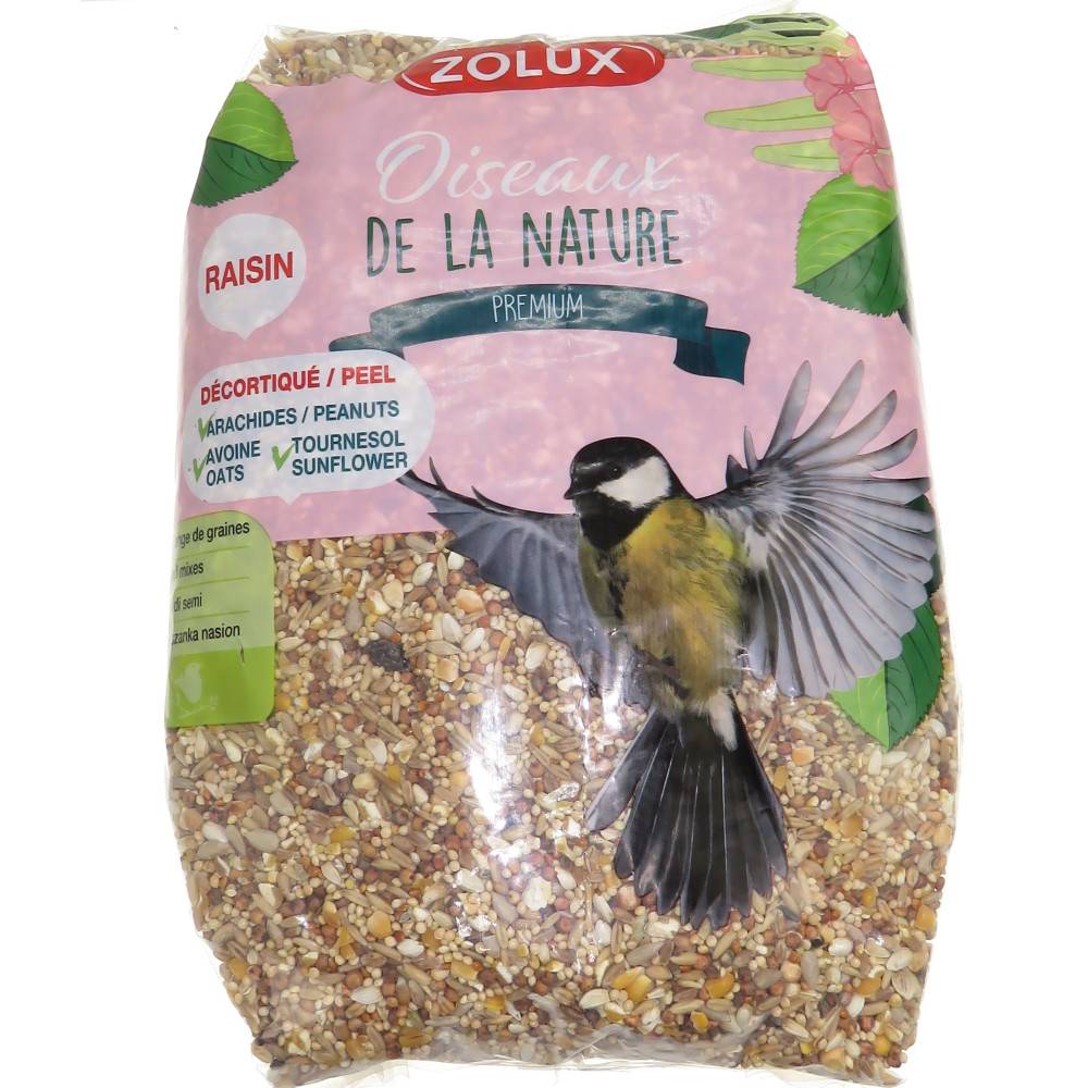 Zolux - Graines mélange premium décortiqué 2.5 kg pour oiseaux