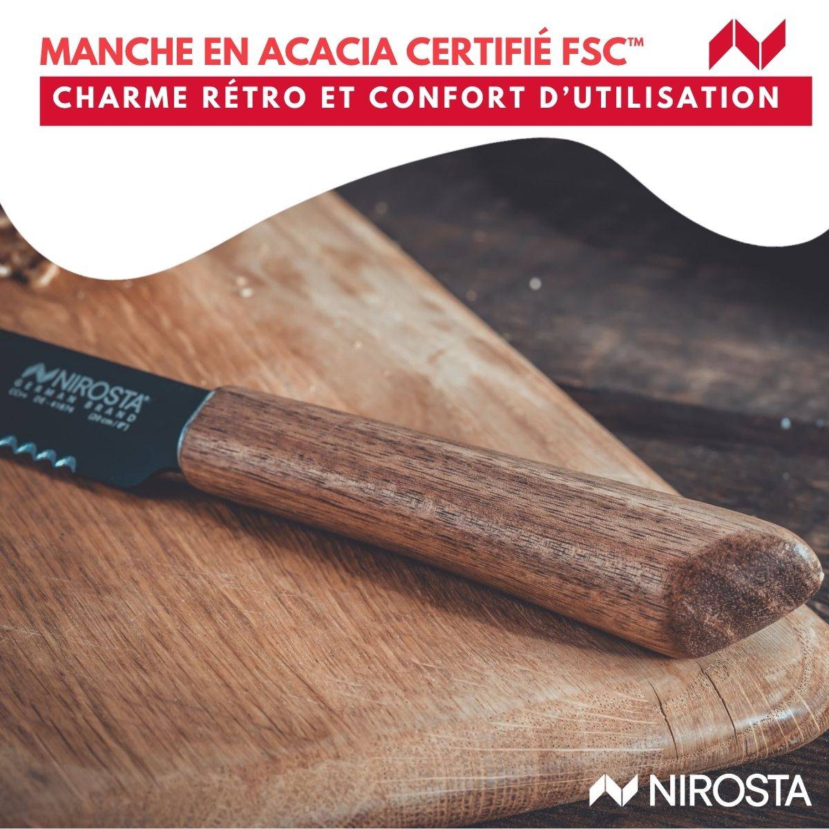 Couteau à pain 33,5 cm Nirosta Flow - Image 6