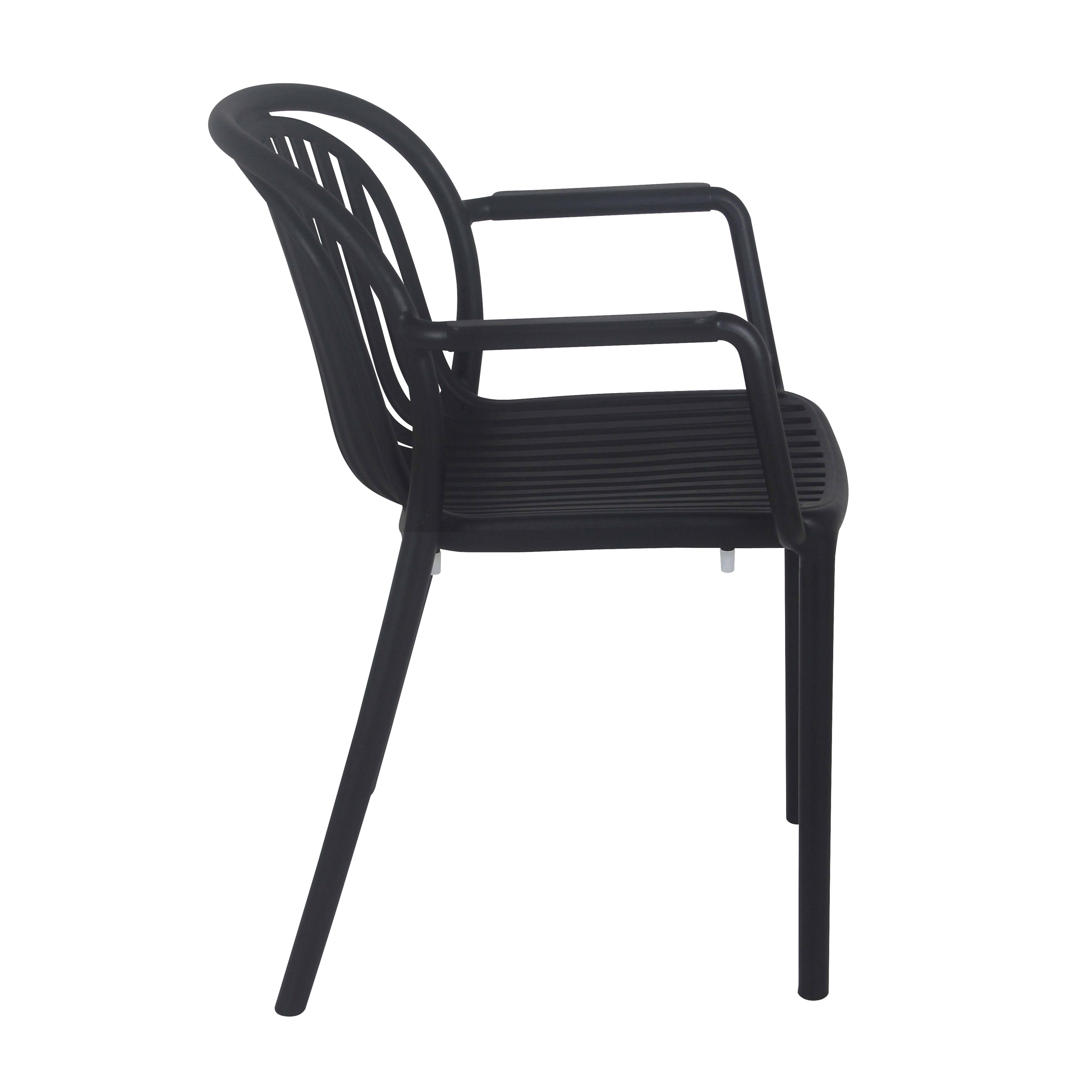 Oviala - Fauteuil de terrasse noir Copenhague - Oviala - Imagen 3