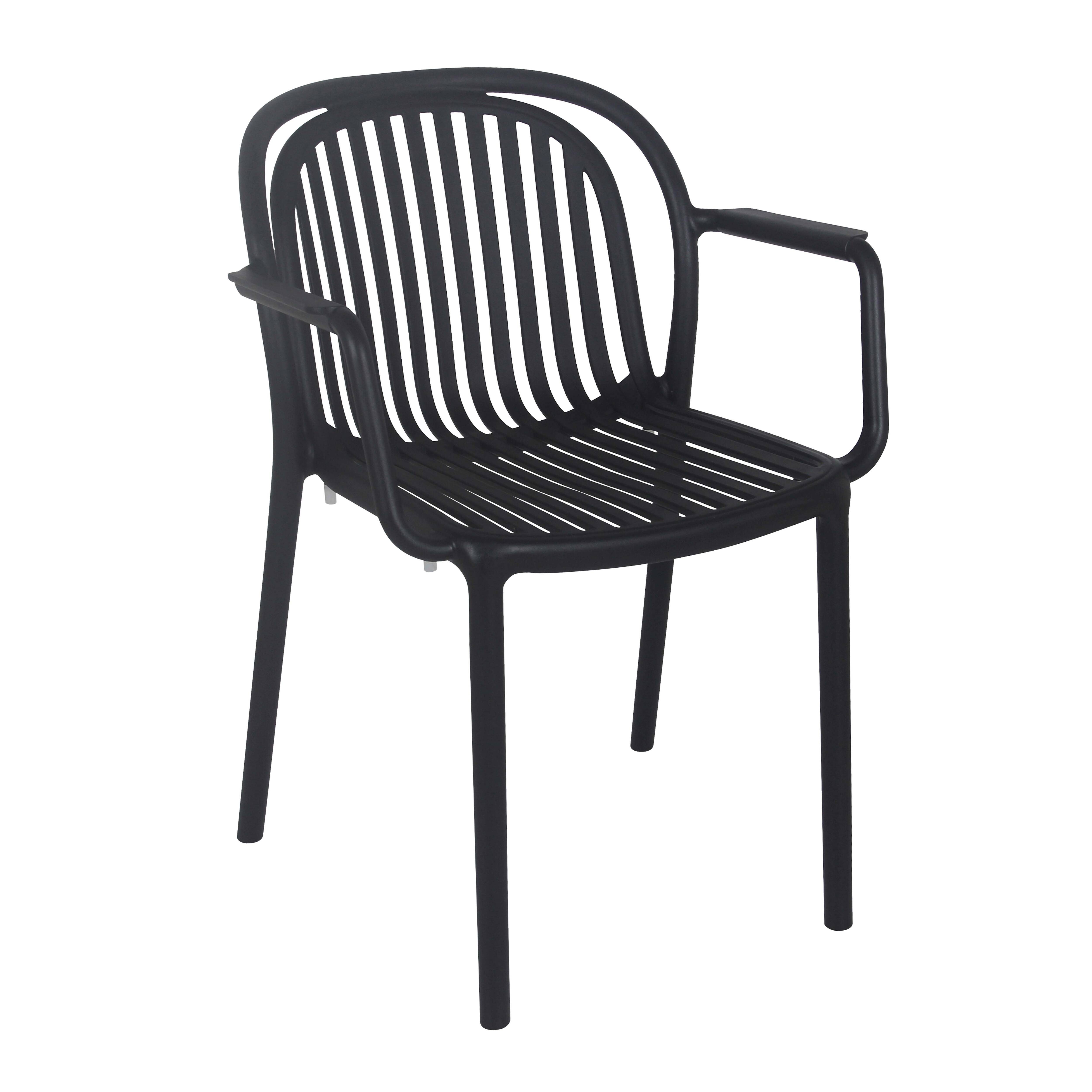 Oviala - Fauteuil de terrasse noir Copenhague - Oviala - Imagen 1