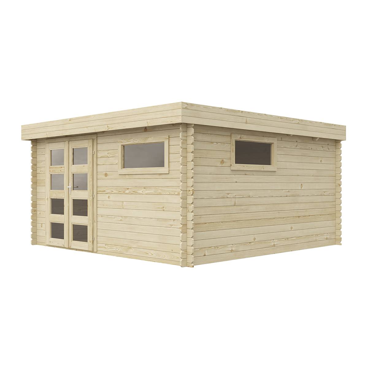 Eden Partenaire Jardin - Abri de jardin en bois mono pente de 13.93m² avec madriers de 34 mm