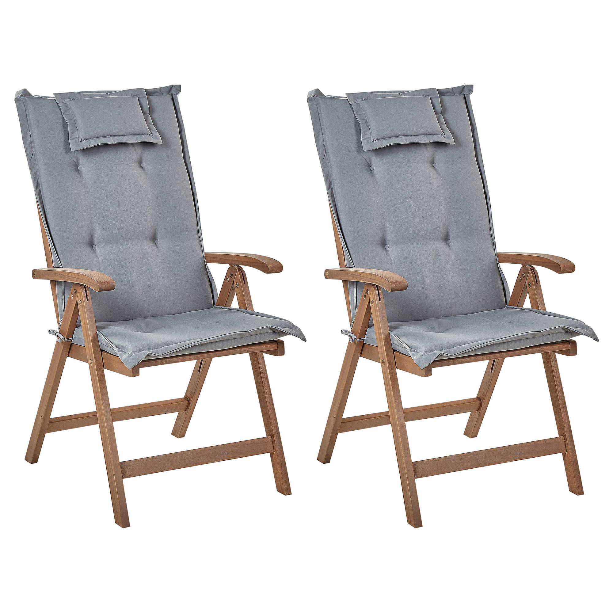 Beliani - Chaise de jardin Acacia Gris AMANTEA - Beliani - Imagen 1