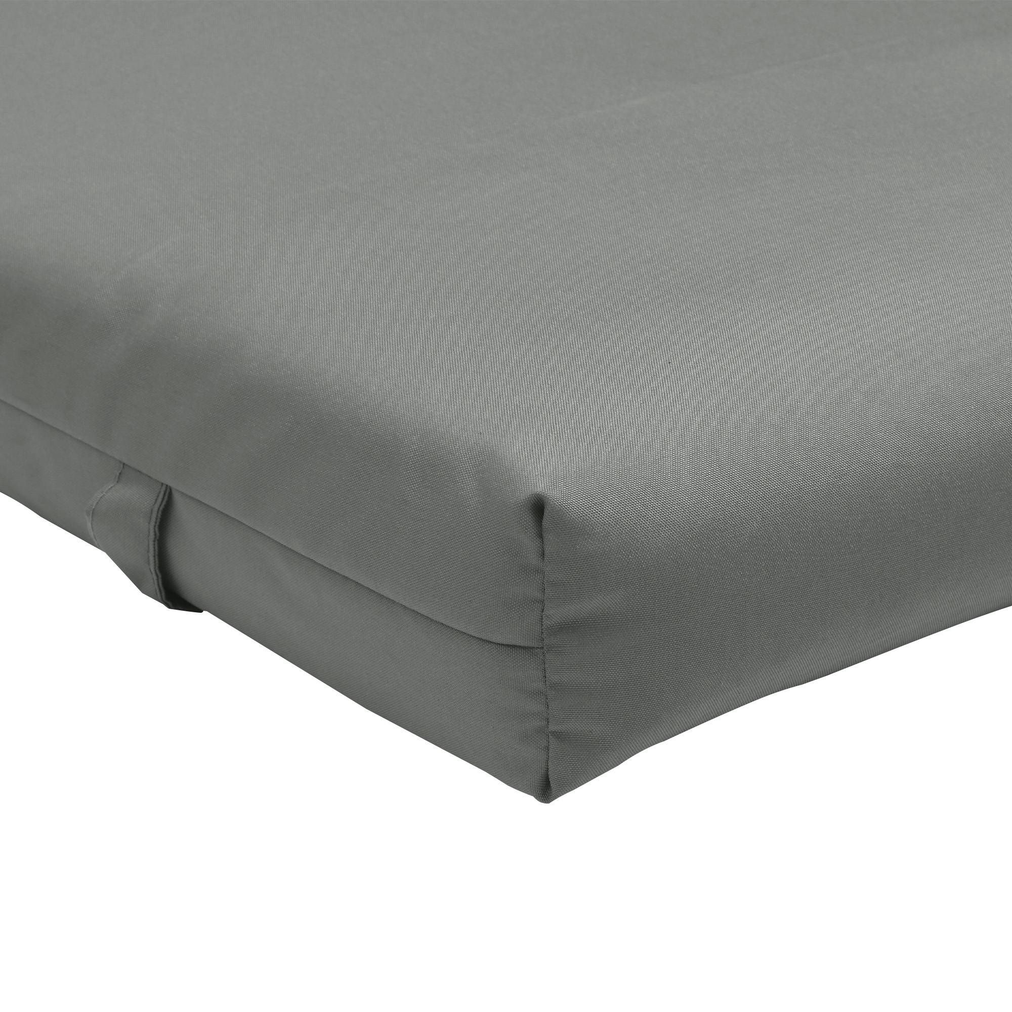 Coussin bain de soleil transat polyester jardin terrasse épaisseur 8 cm gris - ComfortXL Outdoor Living - Image 9