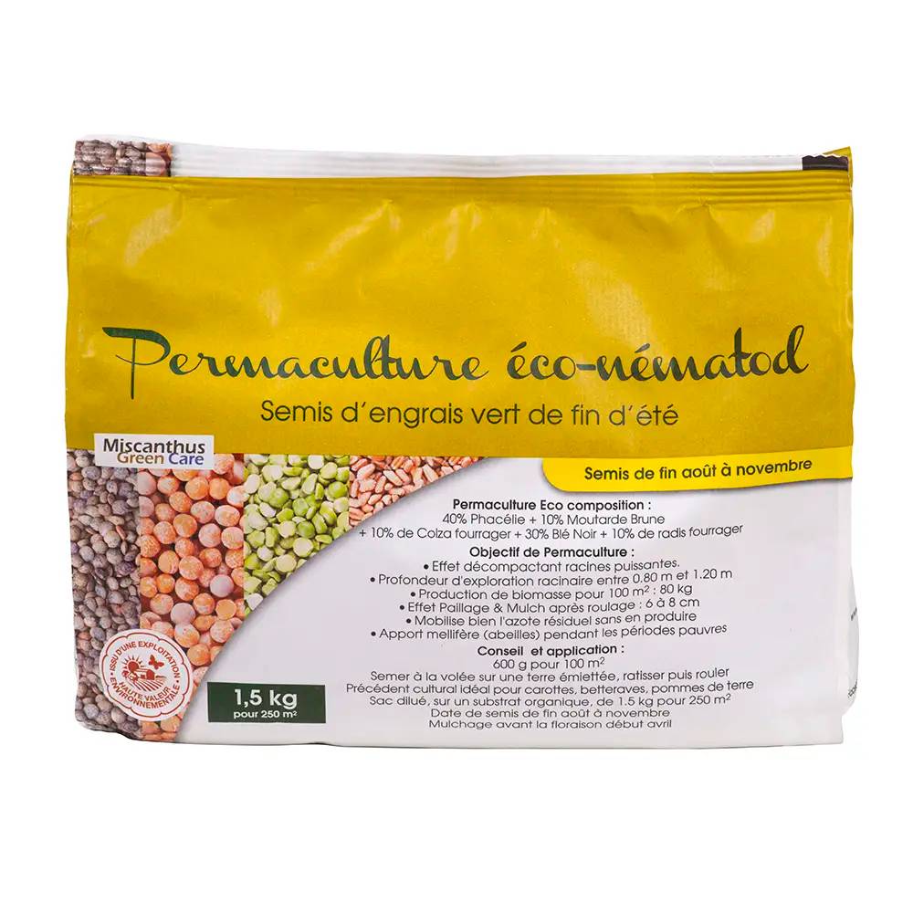 Autre - Semis d'Engrais Vert de Fin d'Été - Permaculture Eco-Nematod® (Sac de 1,5kg) - Image 4