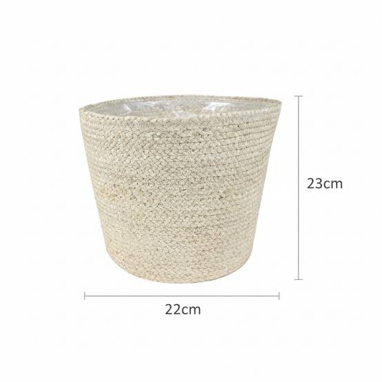 PANGIVO - Panier fibres naturelles beige 26 x 26 x 23 cm - PANGIVO - Image 3