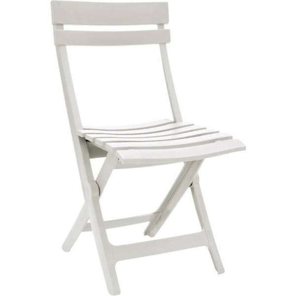 Chaise pliante Miami - GROSFILLEX - Blanc - Résistante aux intempéries et peu encombrante - Image 1