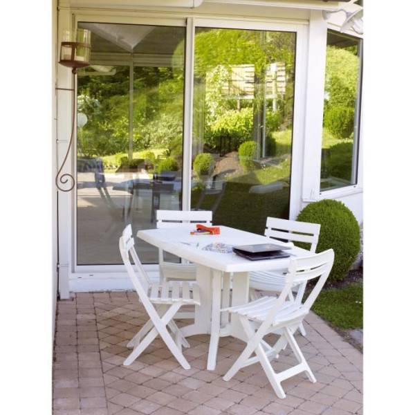 Chaise pliante Miami - GROSFILLEX - Blanc - Résistante aux intempéries et peu encombrante - Image 4