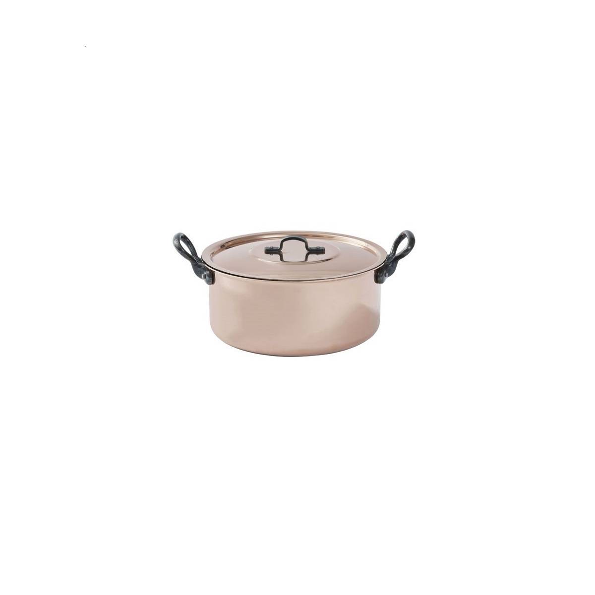 Baumalu - Faitout en cuivre 24 cm avec couvercle