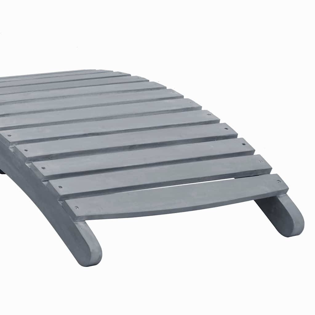 Vidaxl - Chaise longue avec coussin Gris Bois d'acacia solide vidaXL 3064052 - Image 6
