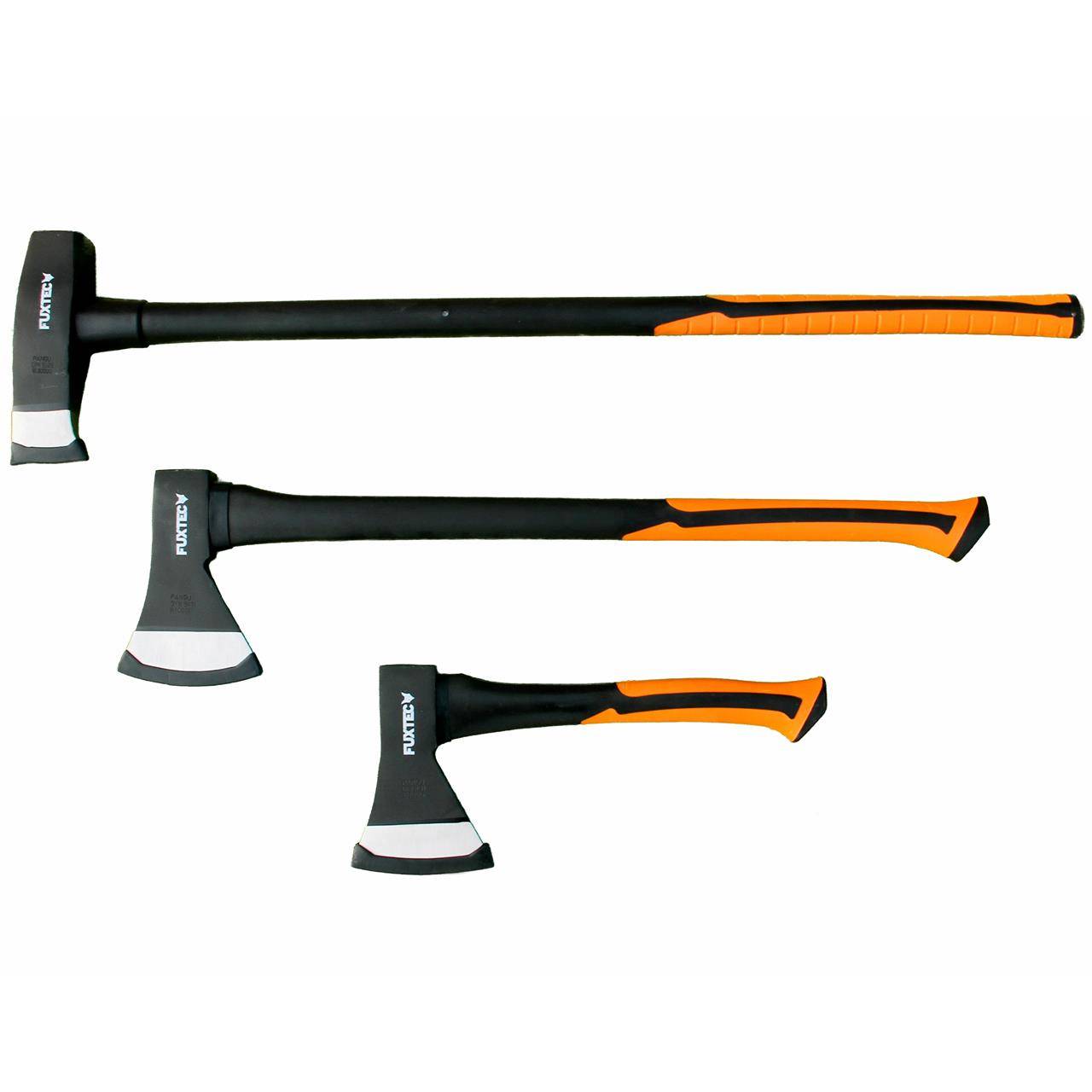 FUXTEC - Hachettes bois acier forgé - FUXTEC FX-AX3 - set hachette 36cm + hache 69cm + hache de fendage 91cm - Image 1