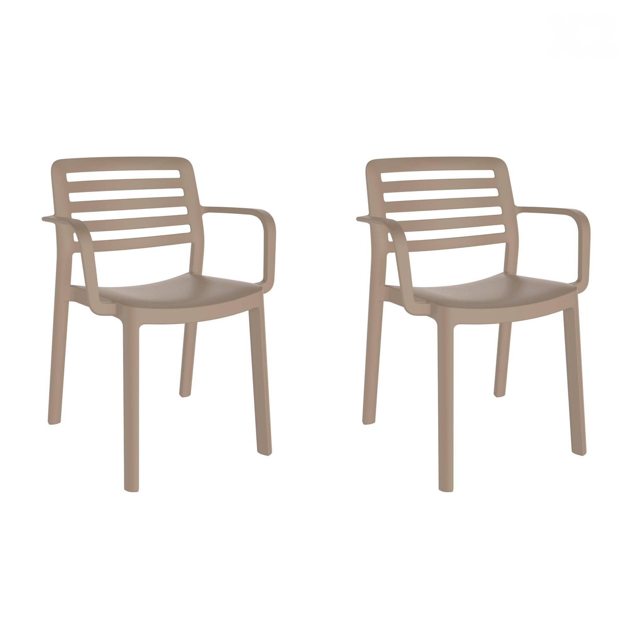Garbar - Fauteuils Wind garbar plastique beige (Lot de 2) - Image 1