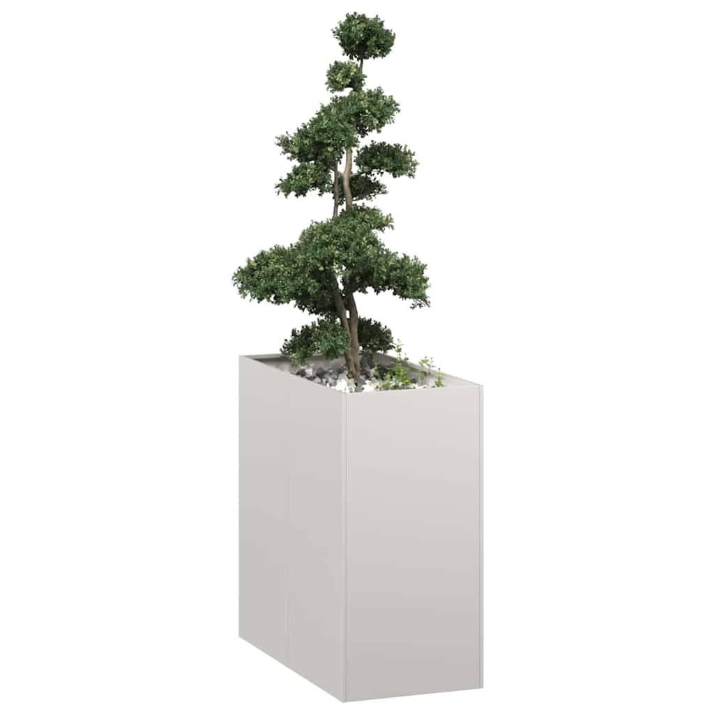 Jardinière acier inoxydable argenté 80 x 40 x 80 cm, Poids:13.05kg - PANGIVO