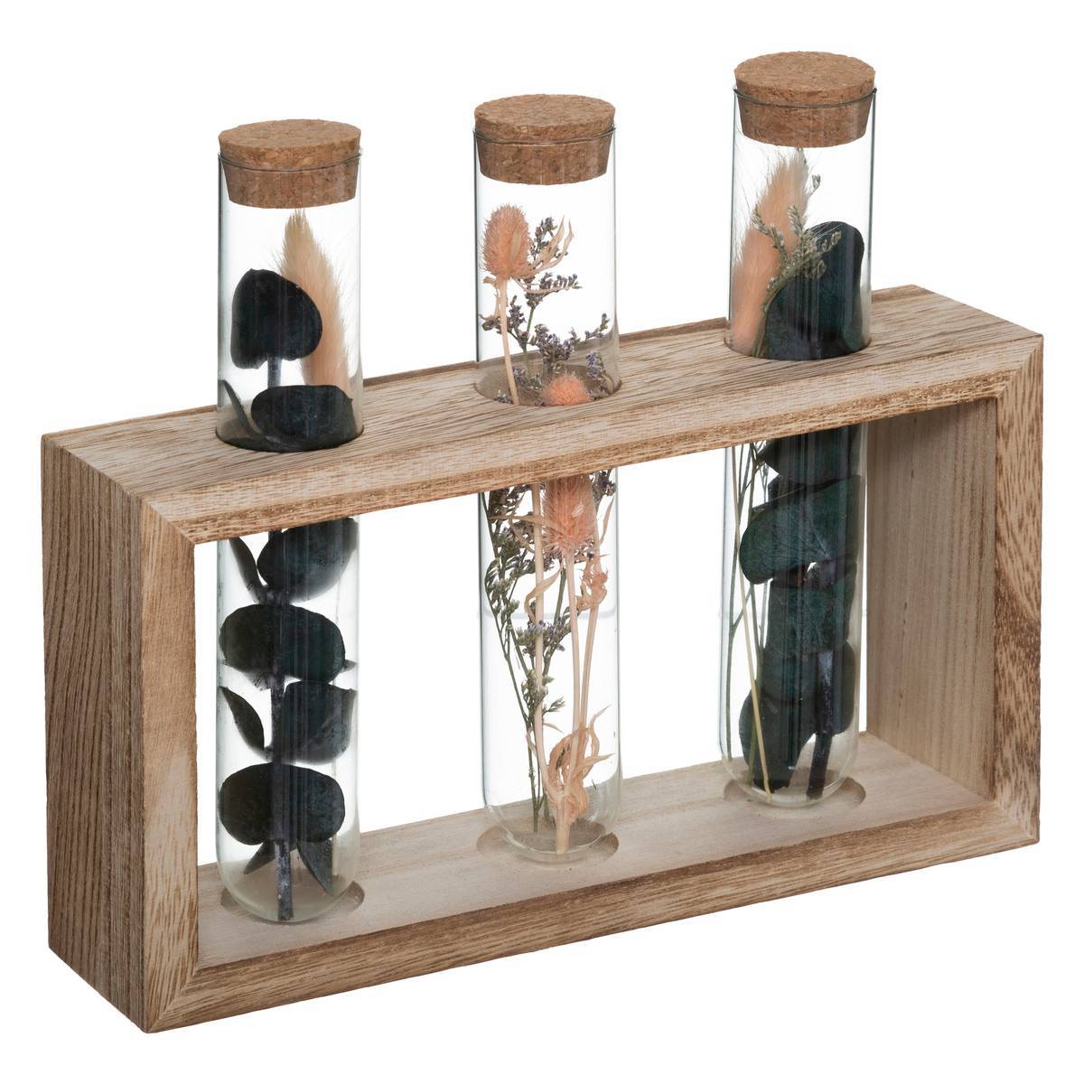Atmosphera - 3 tubes fleurs séchées "House" H17cm - Atmosphera Créateur d'intérieur - Imagen 1