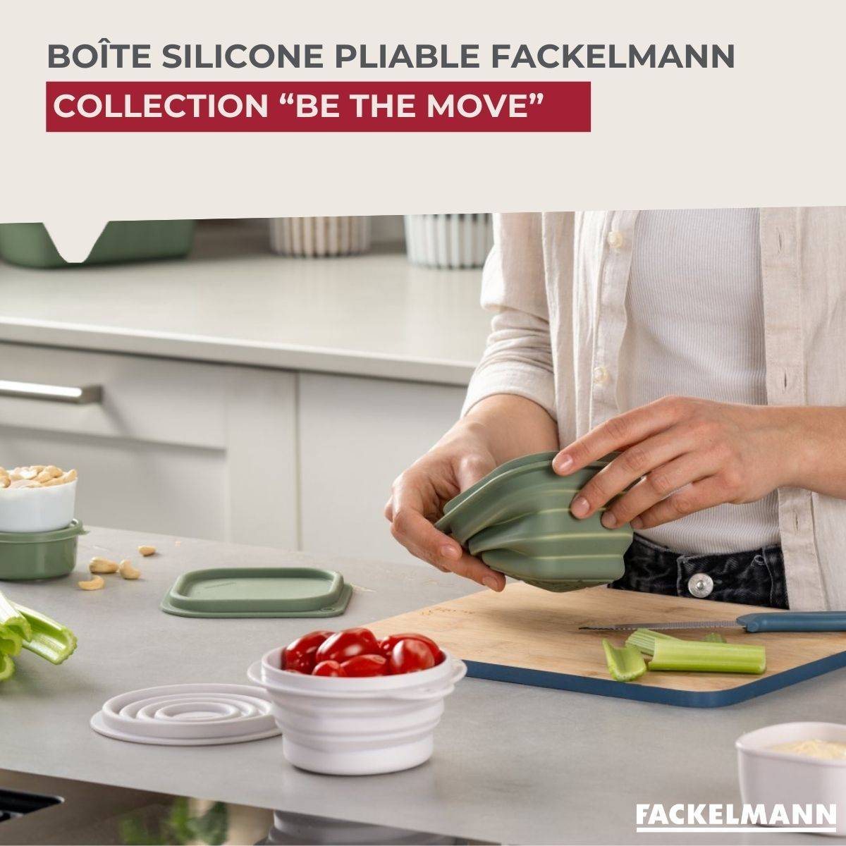 Lot de 6 lunch boxes 1,2 L avec 6 ustensiles de cuisine Fackelmann Storage - Image 2