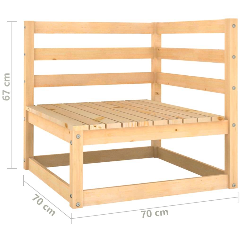 Helloshop26 - Salon de jardin meuble d'extérieur ensemble de mobilier 12 pièces avec coussins bois de pin massif - Imagen 6
