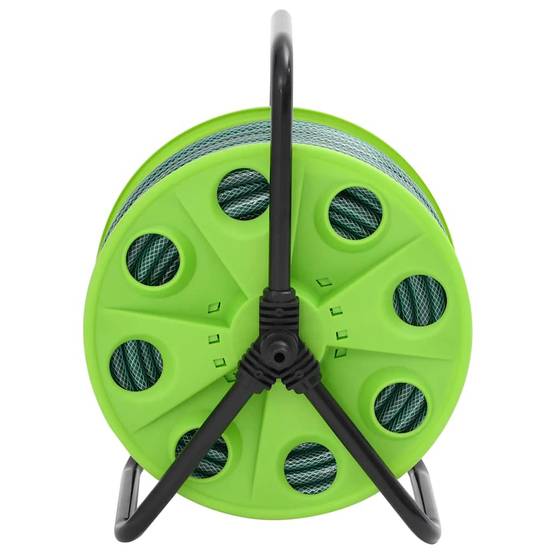 PANGIVO - Enrouleur de tuyau sur pied acier galvanisé et PVC vert 40.5 x 34.5 x 47 cm, poids:5.15kg - PANGIVO - Image 3