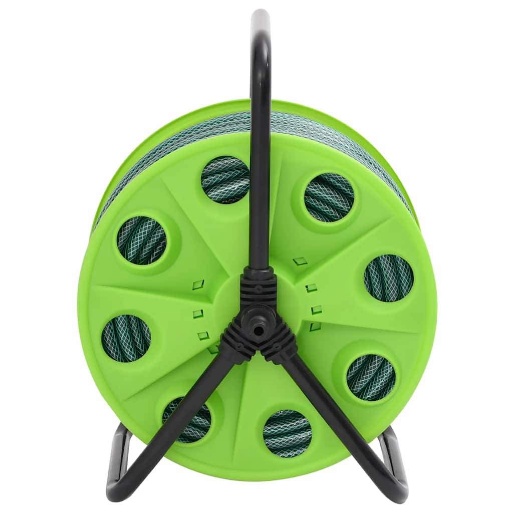 PANGIVO - Enrouleur de tuyau sur pied acier galvanisé et PVC vert 40.5 x 34.5 x 47 cm, poids:5.15kg - PANGIVO - Image 3