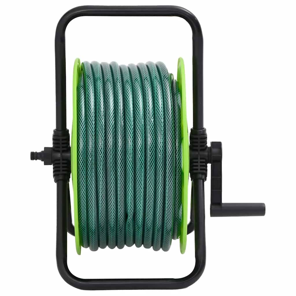 PANGIVO - Enrouleur de tuyau sur pied acier galvanisé et PVC vert 40.5 x 34.5 x 47 cm, poids:5.15kg - PANGIVO - Image 2