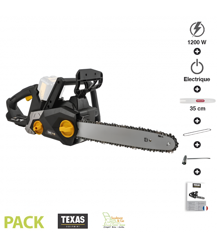 Texas - Pack tronçonneuse sans fil à batterie 1200W guide 35 cm Texas CSX4000 avec chargeur et batterie - Imagen 1