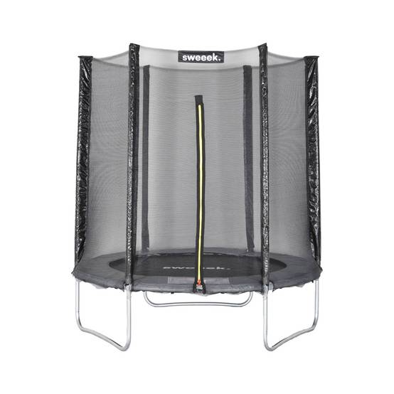 Trampoline rond Ø 180cm gris avec son filet de protection - Cassiopée - Trampoline de jardin 2m| Qualité PRO. | Normes EU. | sweeek - Image 2