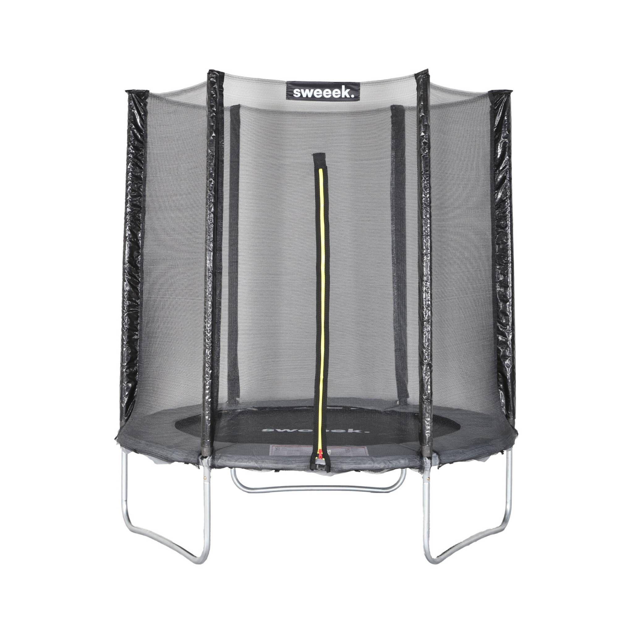 Trampoline rond Ø 180cm gris avec son filet de protection - Cassiopée - Trampoline de jardin 2m| Qualité PRO. | Normes EU. | sweeek - Image 2