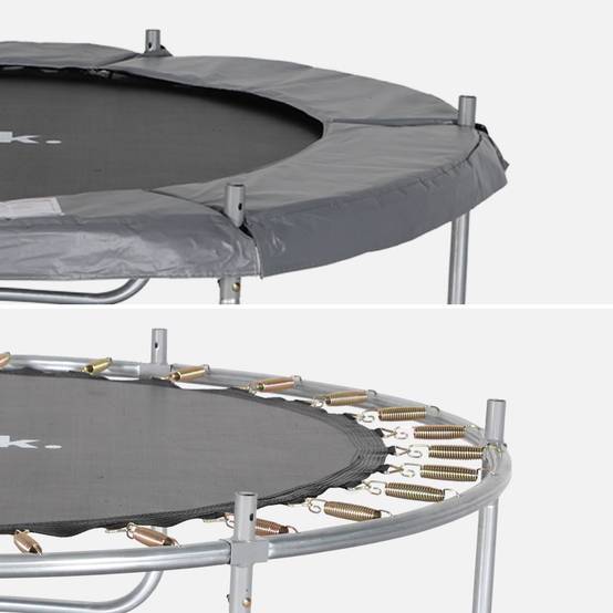 Trampoline rond Ø 180cm gris avec son filet de protection - Cassiopée - Trampoline de jardin 2m| Qualité PRO. | Normes EU. | sweeek - Image 3