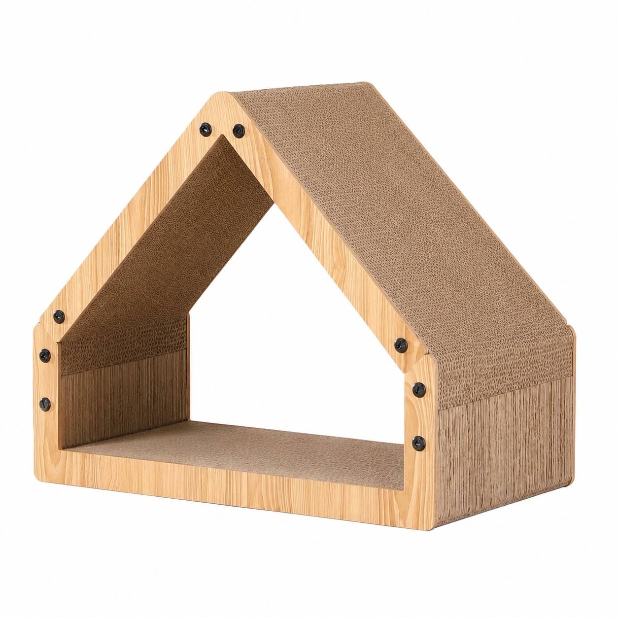 Grattoir Pour Chat Maison En Carton Ondulé Extra Long Confortable Et Stables - Image 1
