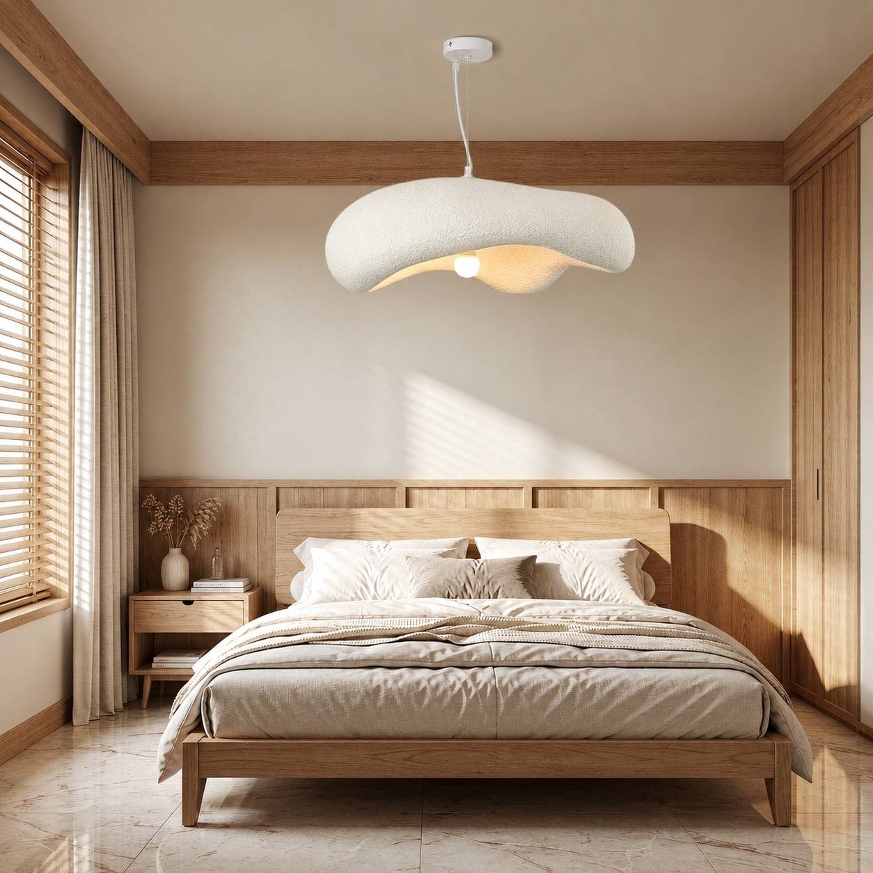 Suspension Lustre Wabi Sabi Forme Nuage Style Nordique Dimmable - Image 8