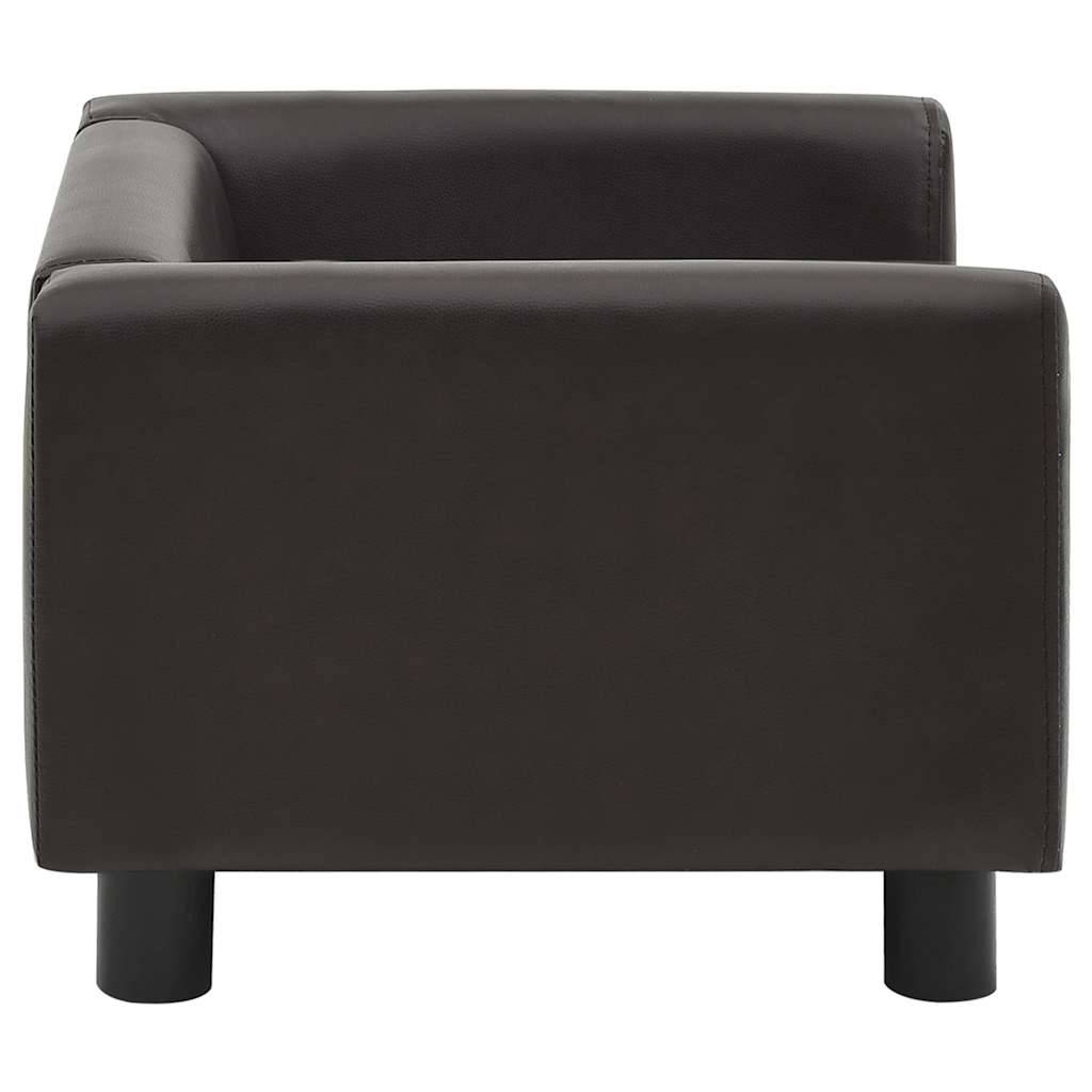 Vidaxl - Canapé pour chien Marron 60x43x30 cm Peluche et similicuir vidaXL 170961 - Imagen 5
