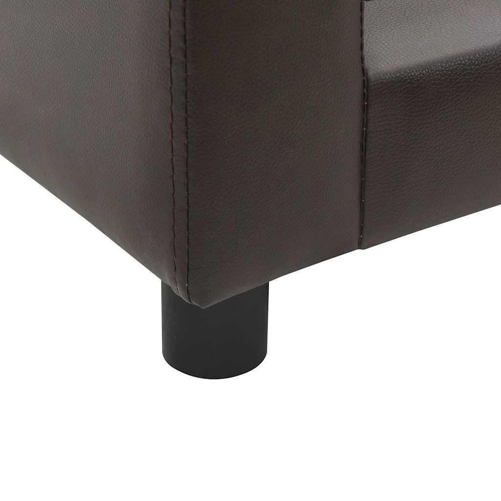 Vidaxl - Canapé pour chien Marron 60x43x30 cm Peluche et similicuir vidaXL 170961 - Imagen 3