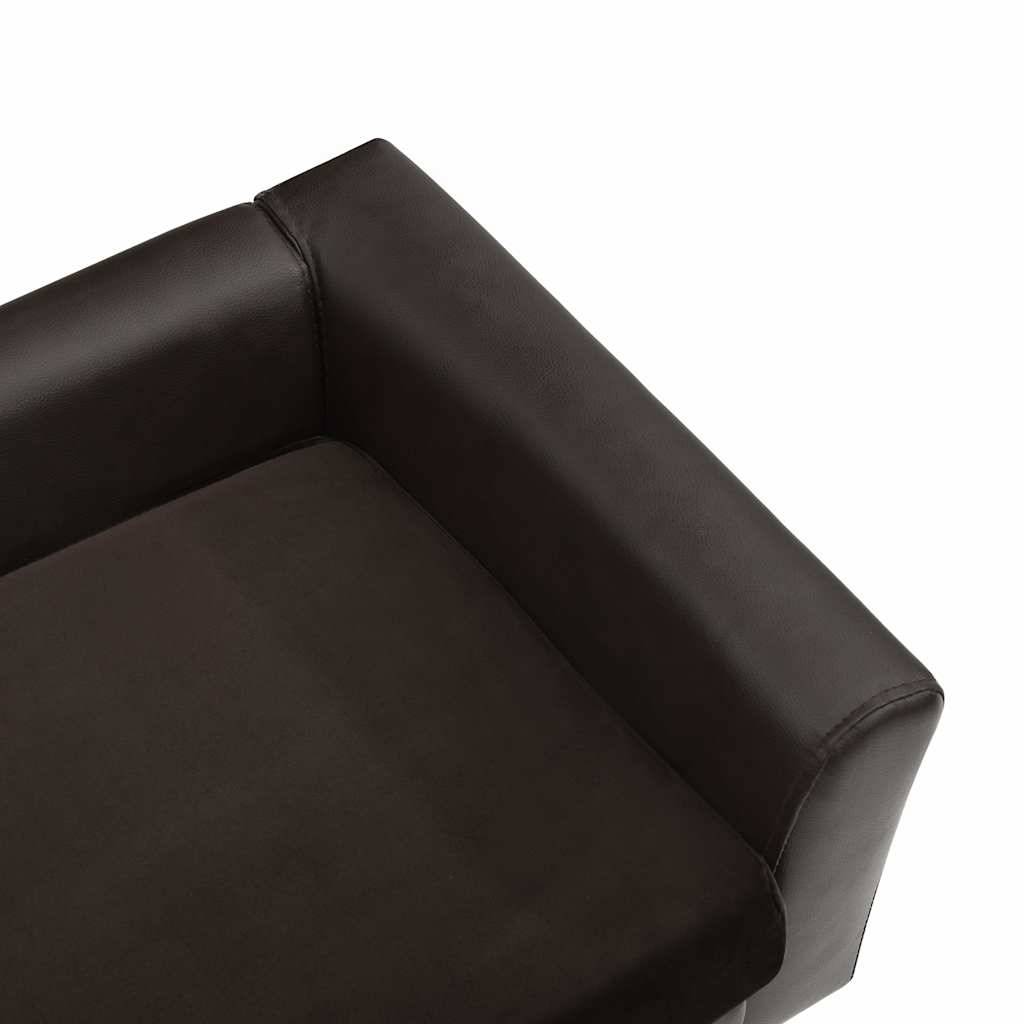 Vidaxl - Canapé pour chien Marron 60x43x30 cm Peluche et similicuir vidaXL 170961 - Imagen 7