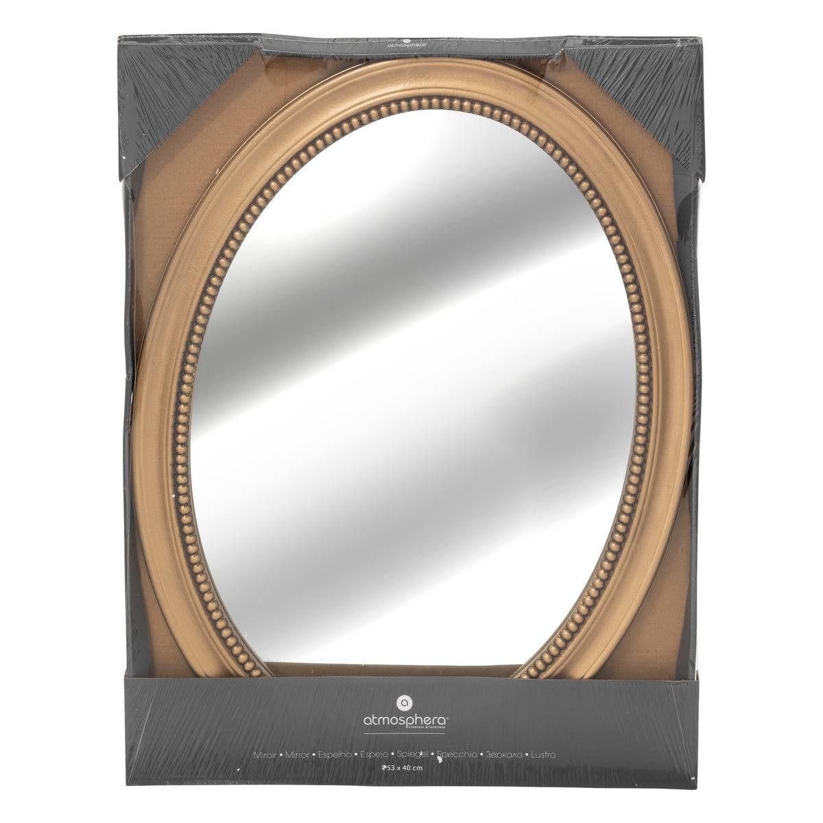 Atmosphera - Miroir rond moulure "Victoria" 53x40cm or - Atmosphera Créateur d'intérieur - Image 3
