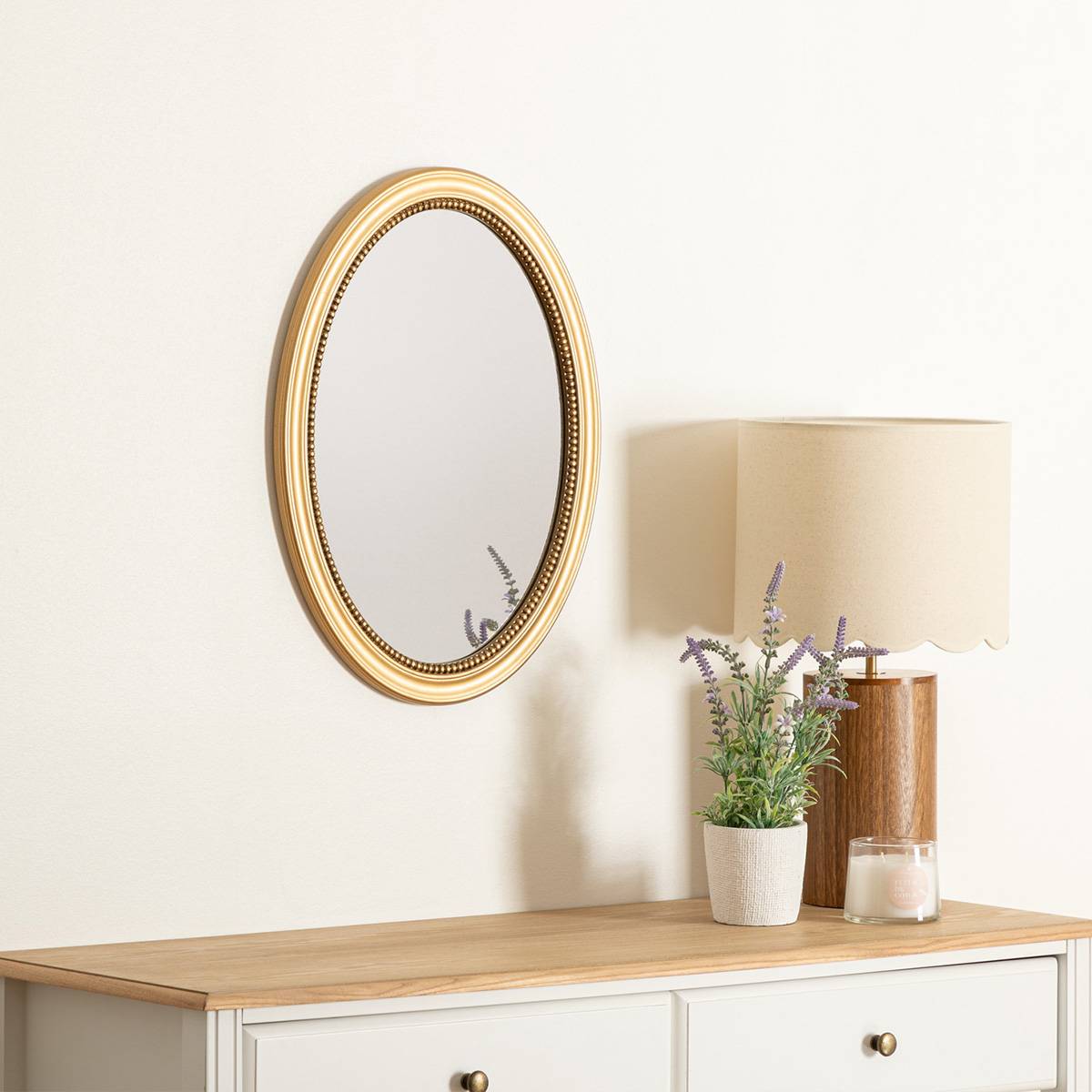 Atmosphera - Miroir rond moulure "Victoria" 53x40cm or - Atmosphera Créateur d'intérieur - Image 1