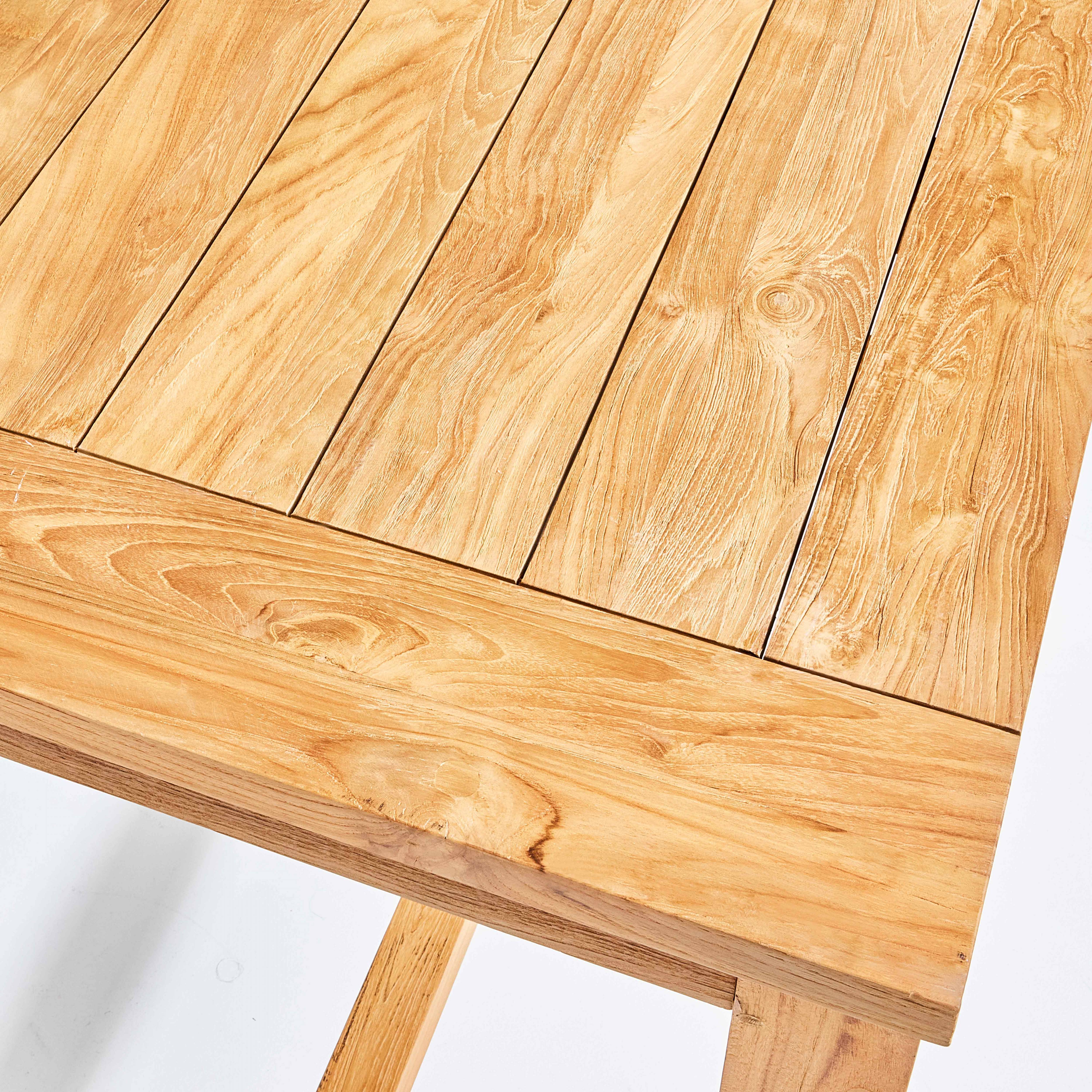 Oviala - Table haute de jardin en teck recyclé 120 cm Mira - Oviala - Image 3