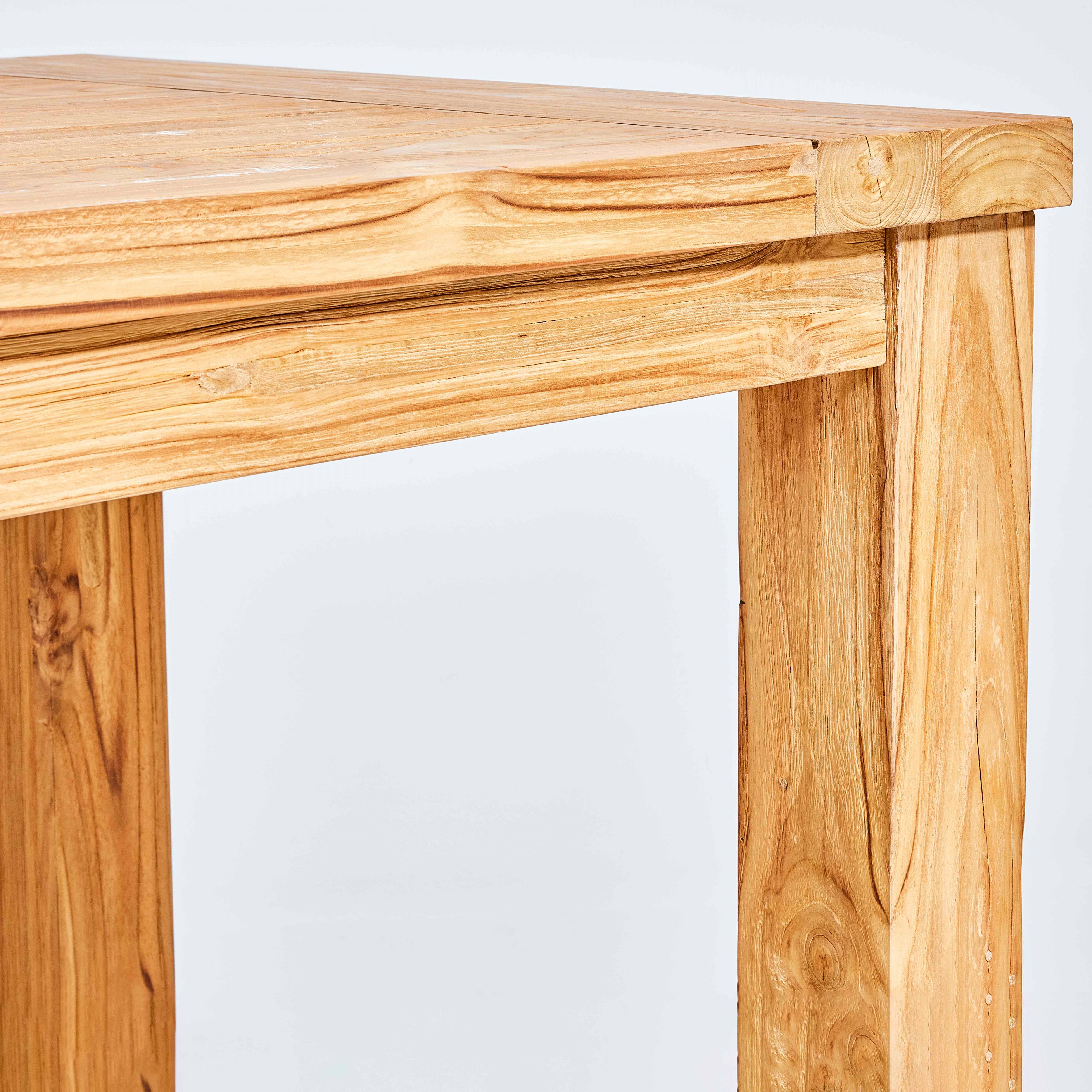 Oviala - Table haute de jardin en teck recyclé 120 cm Mira - Oviala - Image 4
