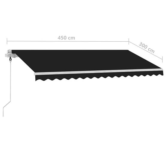 Store Banne Automatique sur Pied Double Pente Design Contemporain Anthracite 450x300 cm – ComfortXL Outdoor Living - Image 6