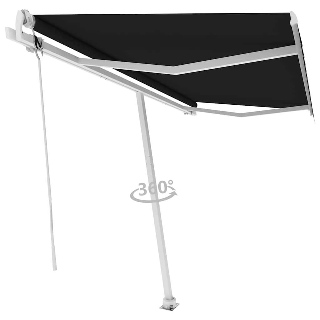 Store Banne Automatique sur Pied Double Pente Design Contemporain Anthracite 450x300 cm – ComfortXL Outdoor Living - Image 3