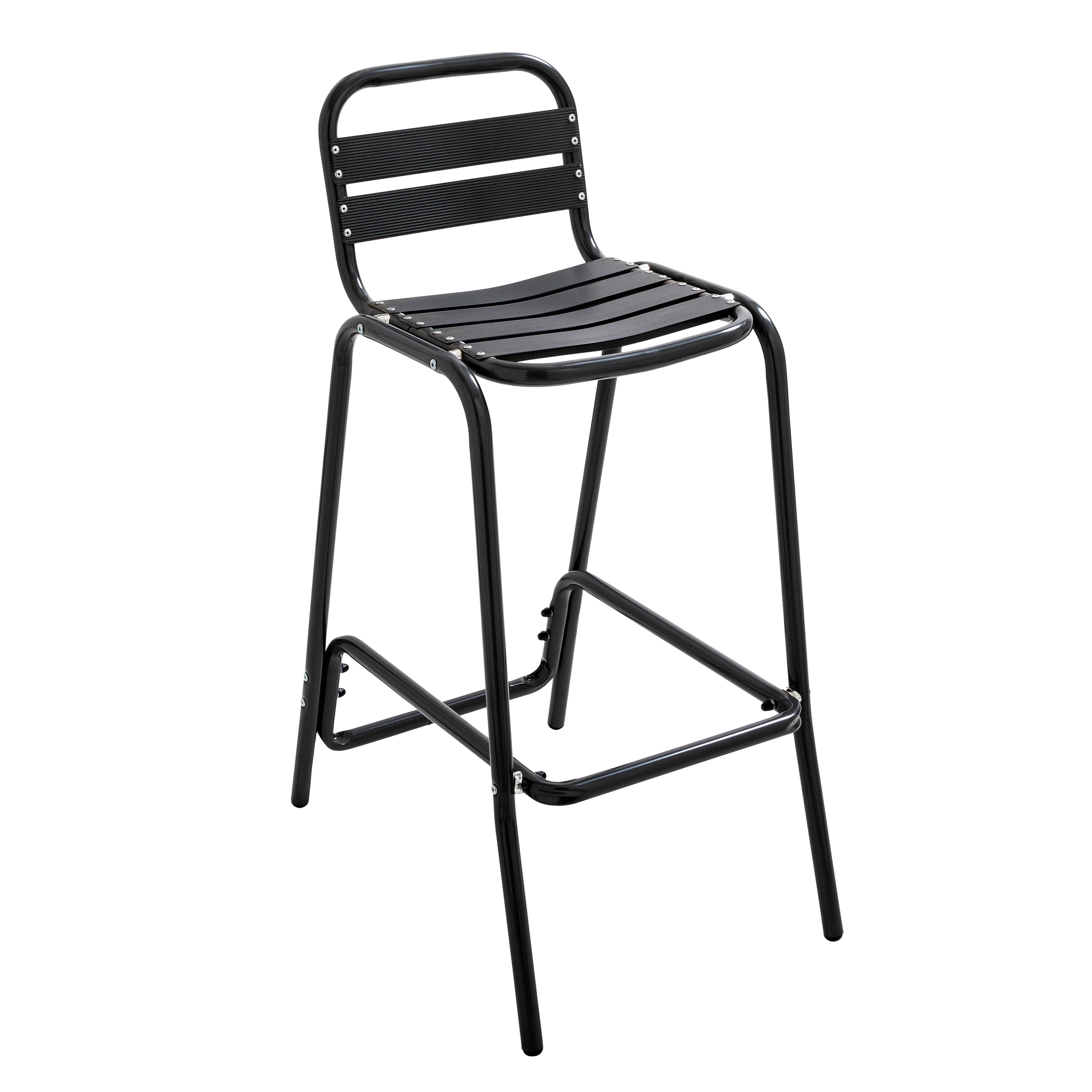 Oviala - Table de jardin mange-debout et 2 chaises en aluminium gris Cardiff - Oviala - Imagen 6