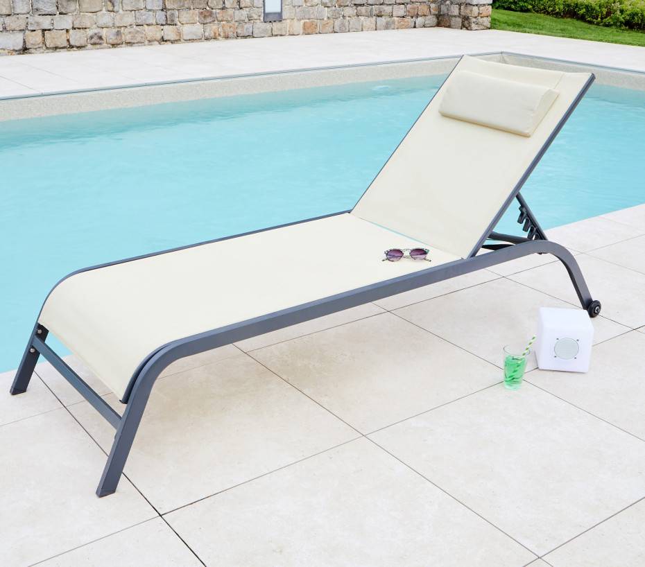 Transat de jardin en acier  lin  GOZO - Imagen 1