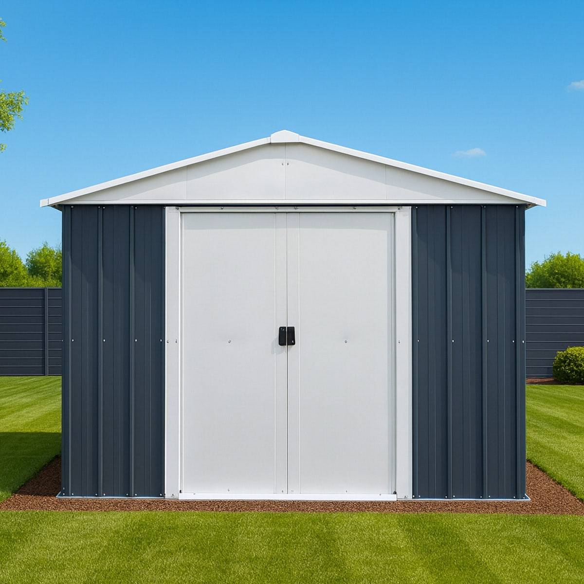 Yardmaster - Abri de Jardin métal anthracite 7,21 m2