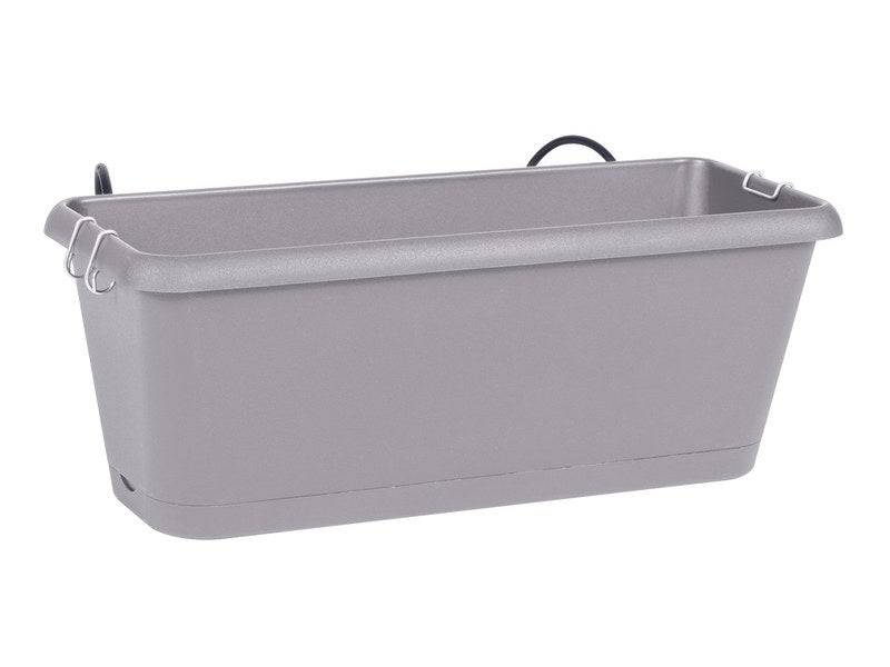 Eda - Jardinière Polypropylène Chorus L.12 X L.30 X H.11.4 Cm Gris Béton EDA