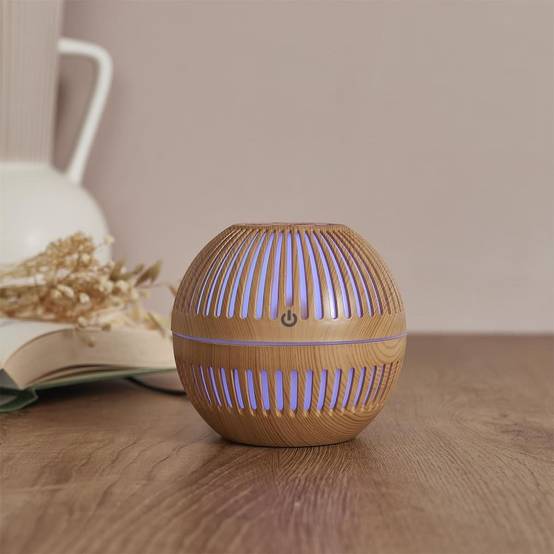 Diffuseur d'Huile Essentielle Bois Rond, Design Compact et Pratique - ERONIX - Image 2