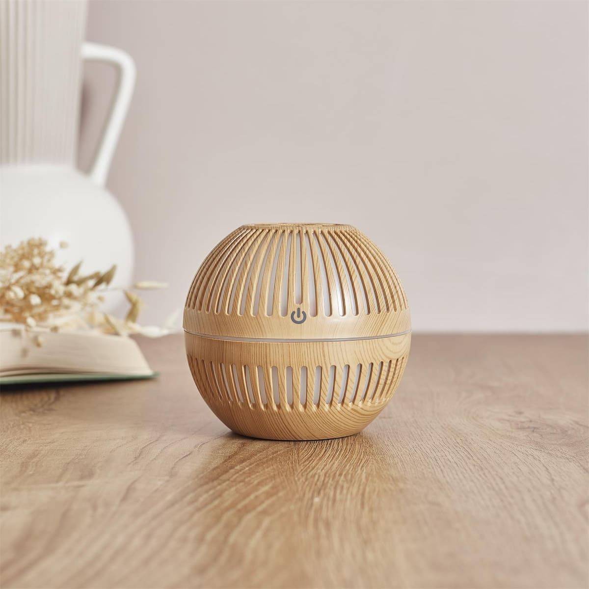 Diffuseur d'Huile Essentielle Bois Rond, Design Compact et Pratique - ERONIX - Image 4