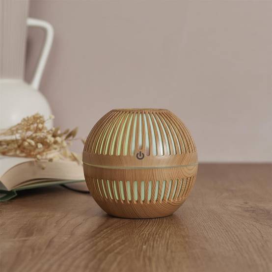 Diffuseur d'Huile Essentielle Bois Rond, Design Compact et Pratique - ERONIX - Image 5