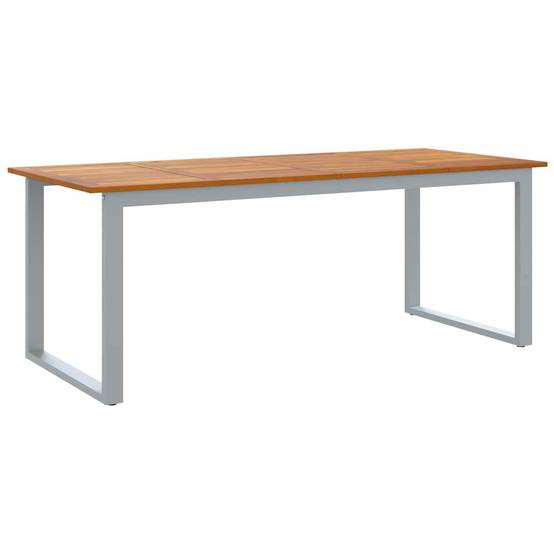 Ensemble de salle à manger jardin 7 pcs gris bois d'acacia 200 x 90 x 75 cm - PANGIVO - Image 5