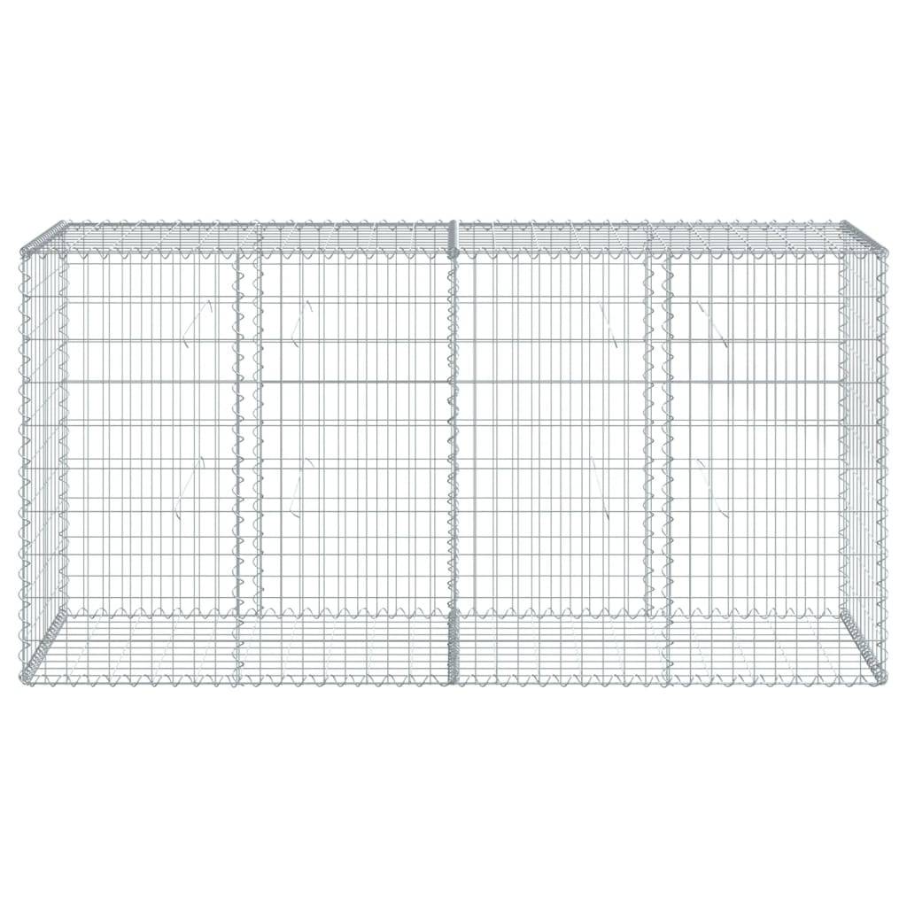 Vidaxl - Panier gabion avec couvercle 200x50x100 cm fer galvanisé vidaXL 3295143 - Image 4